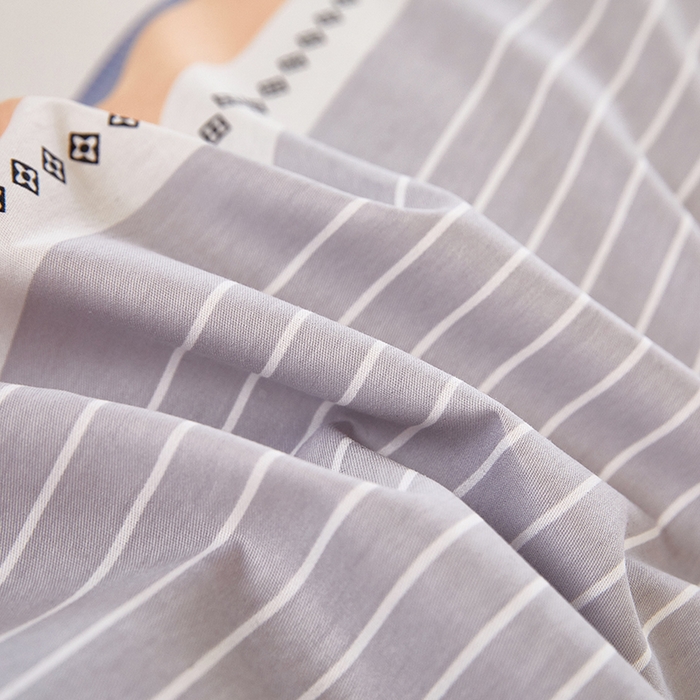 91家纺网 家纺一手货源 找家纺 三盛源 2026新款小清新全棉纯棉双人长枕套靠枕套加长枕芯套单件1.8米学生宿舍 多伦多-蓝