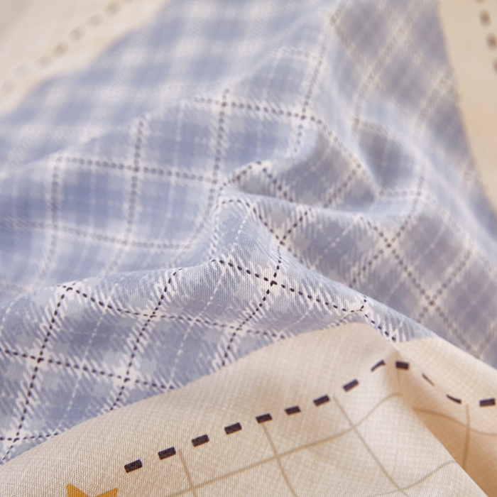 91家纺网 家纺一手货源 找家纺 三盛源 2026新款小清新全棉纯棉双人长枕套靠枕套加长枕芯套单件1.8米学生宿舍 星恋时空