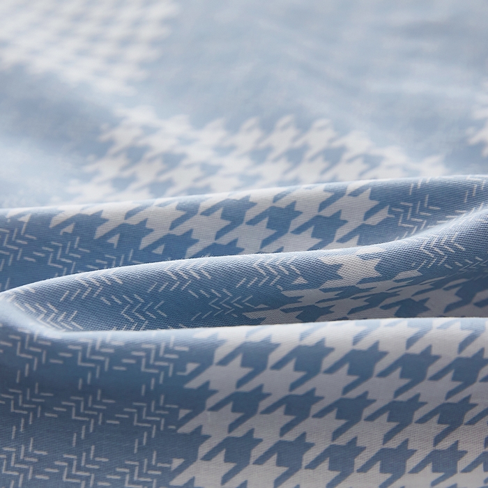 91家纺网 家纺一手货源 找家纺 三盛源 2026新款小清新全棉纯棉双人长枕套靠枕套加长枕芯套单件1.8米学生宿舍 千鸟系