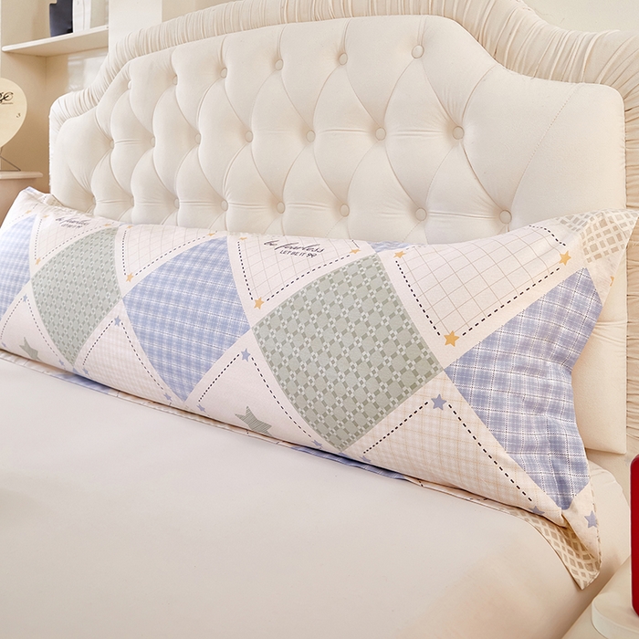 91家纺网 家纺一手货源 找家纺 三盛源 2026新款小清新全棉纯棉双人长枕套靠枕套加长枕芯套单件1.8米学生宿舍 星恋时空