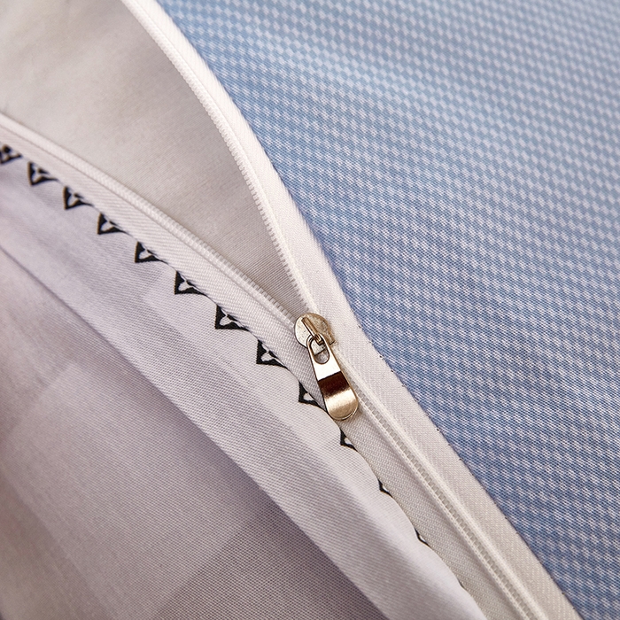 91家纺网 家纺一手货源 找家纺 三盛源 2026新款小清新全棉纯棉双人长枕套靠枕套加长枕芯套单件1.8米学生宿舍 多伦多-蓝