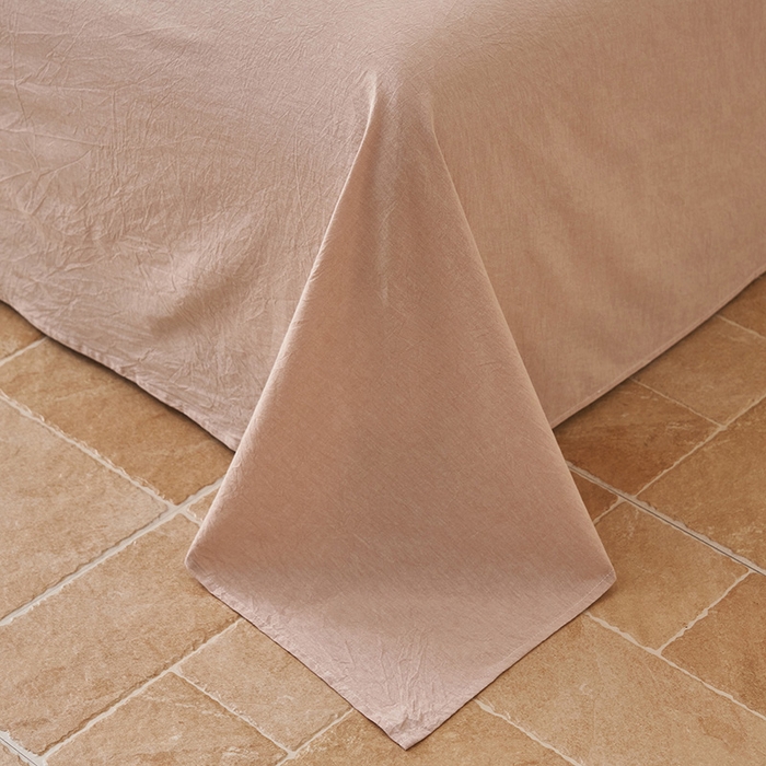 91家纺网 家纺一手货源 找家纺 简如 2026新款里外全棉色织提花夏凉被夏被空调被四件套素条系列 素条-咖