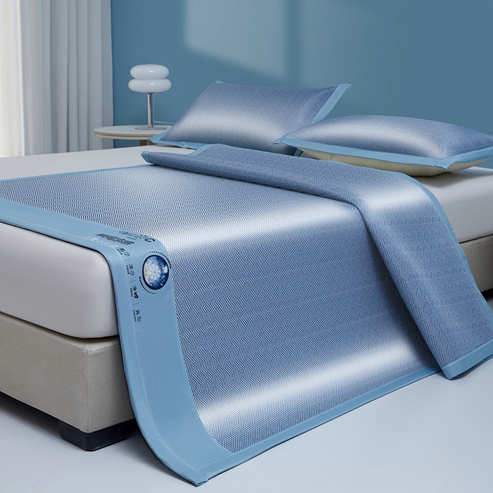 91家纺网 家纺一手货源 找家纺 （总）义博家纺 2026新款碳光提花冰丝席床席款床单款