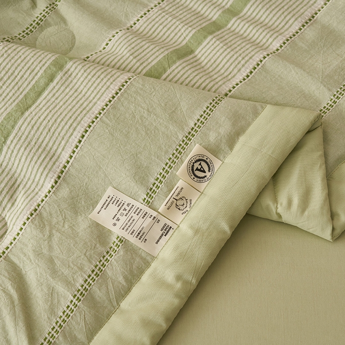 91家纺网 家纺一手货源 找家纺 （总）简如 2026新款里外纯棉色织提花棉花夏被空调被夏凉被四件套瑞拉系列