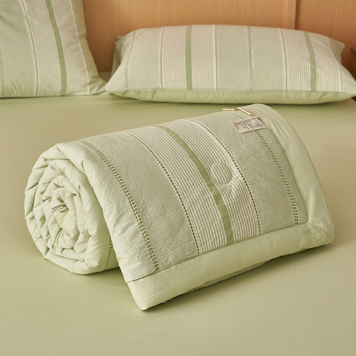 91家纺网 家纺一手货源 找家纺 （总）简如 2026新款里外纯棉色织提花棉花夏被空调被夏凉被四件套瑞拉系列