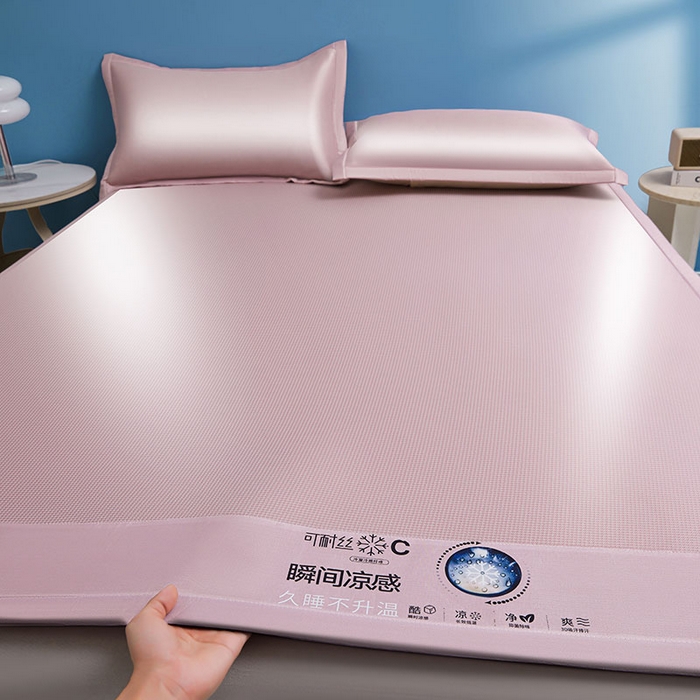 91家纺网 家纺一手货源 找家纺 （总）义博家纺 2026新款碳光提花冰丝席床席款床单款