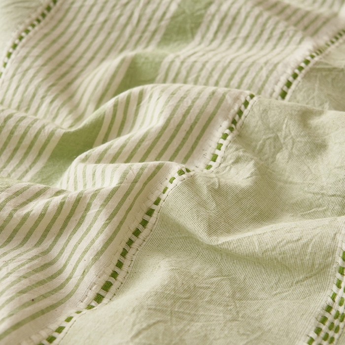 91家纺网 家纺一手货源 找家纺 简如 2026新款里外纯棉色织提花棉花夏被空调被夏凉被四件套瑞拉系列 瑞拉-果绿