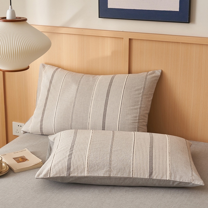 91家纺网 家纺一手货源 找家纺 简如 2026新款里外纯棉色织提花棉花夏被空调被夏凉被四件套瑞拉系列 瑞拉-灰