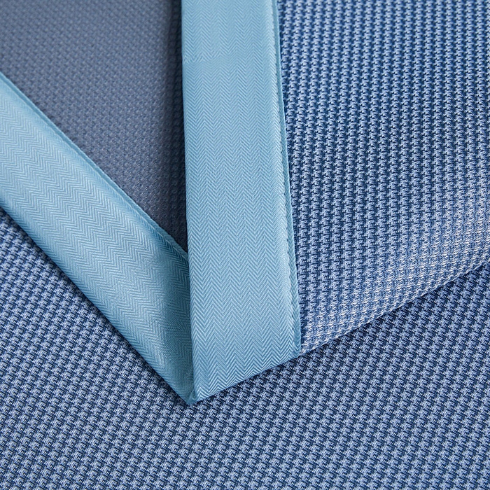 91家纺网 家纺一手货源 找家纺 义博家纺 2026新款碳光提花冰丝席床席款床单款 千鸟格 冰蓝