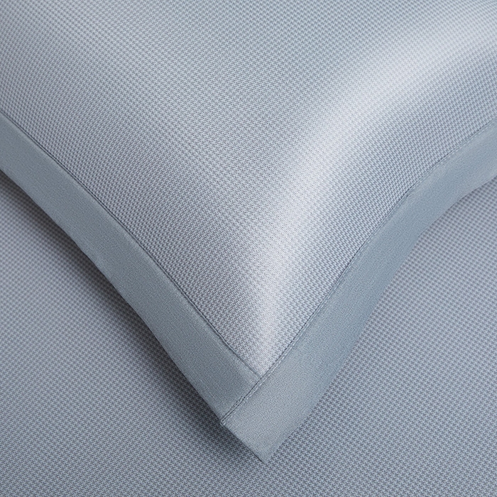 91家纺网 家纺一手货源 找家纺 义博家纺 2026新款碳光提花冰丝席床席款床单款 千鸟格 梦灰