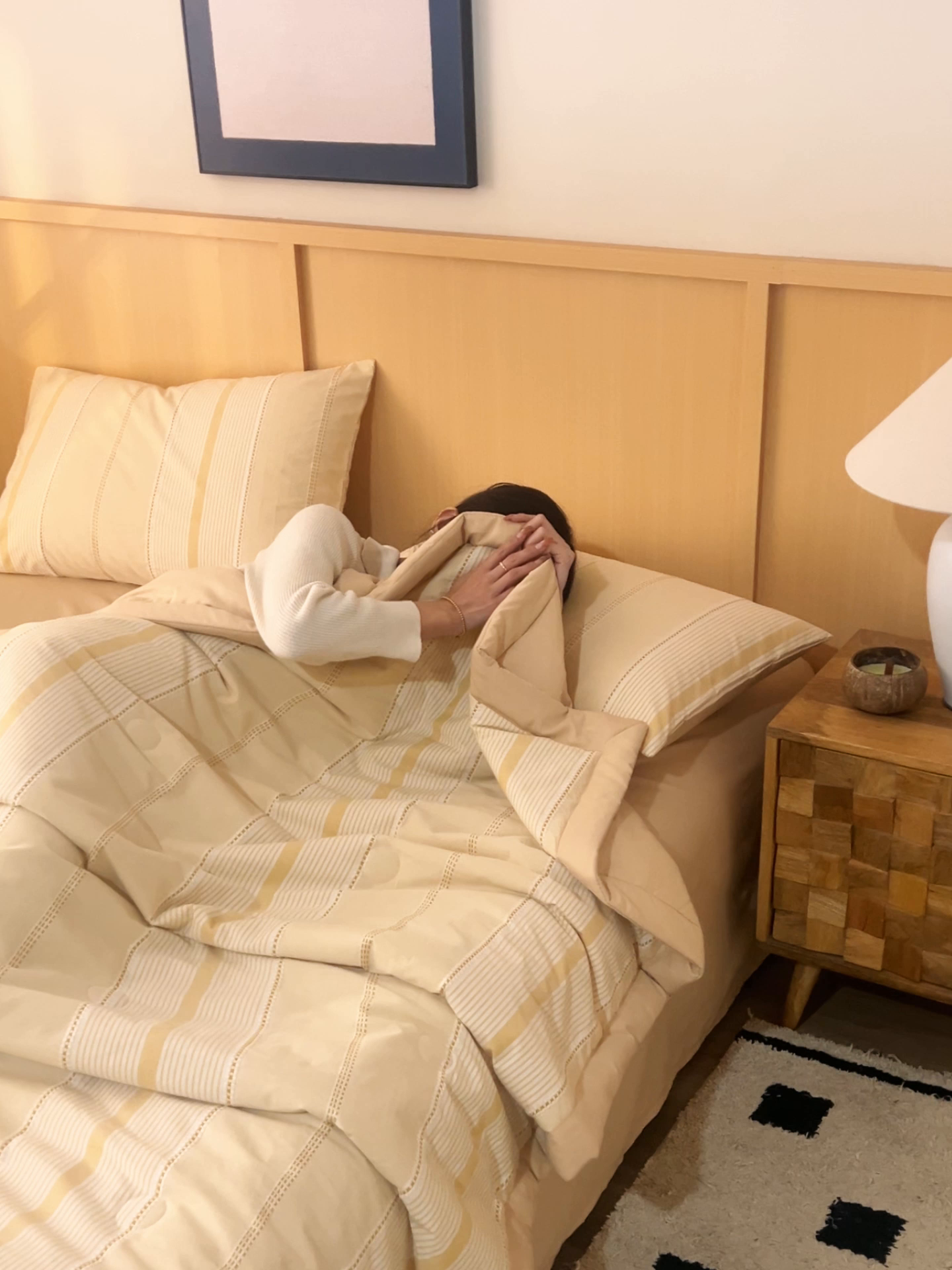 91家纺网 家纺一手货源 找家纺 简如 2026新款里外纯棉色织提花棉花夏被空调被夏凉被四件套瑞拉系列 瑞拉-米黄