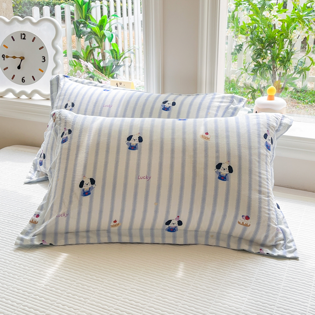 91家纺网 家纺一手货源 找家纺 优承佳生活馆 2026新款云感双层纱卡通小清新风格棉花夏被（提供买家秀） Lucky汪汪