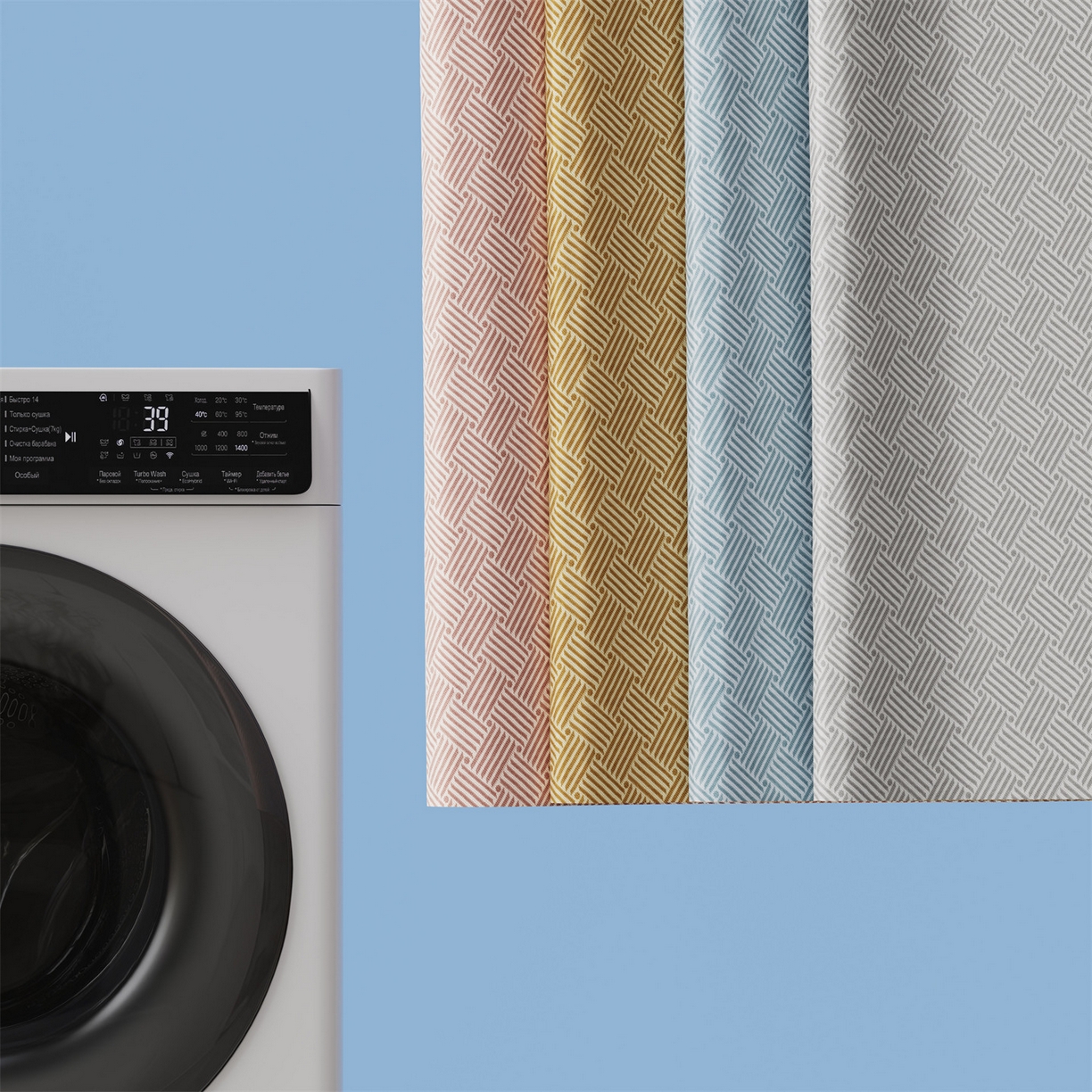 91家纺网 家纺一手货源 找家纺 义博家纺 2026新款碳光冰丝席饼干花床笠款 饼干花  蓝色