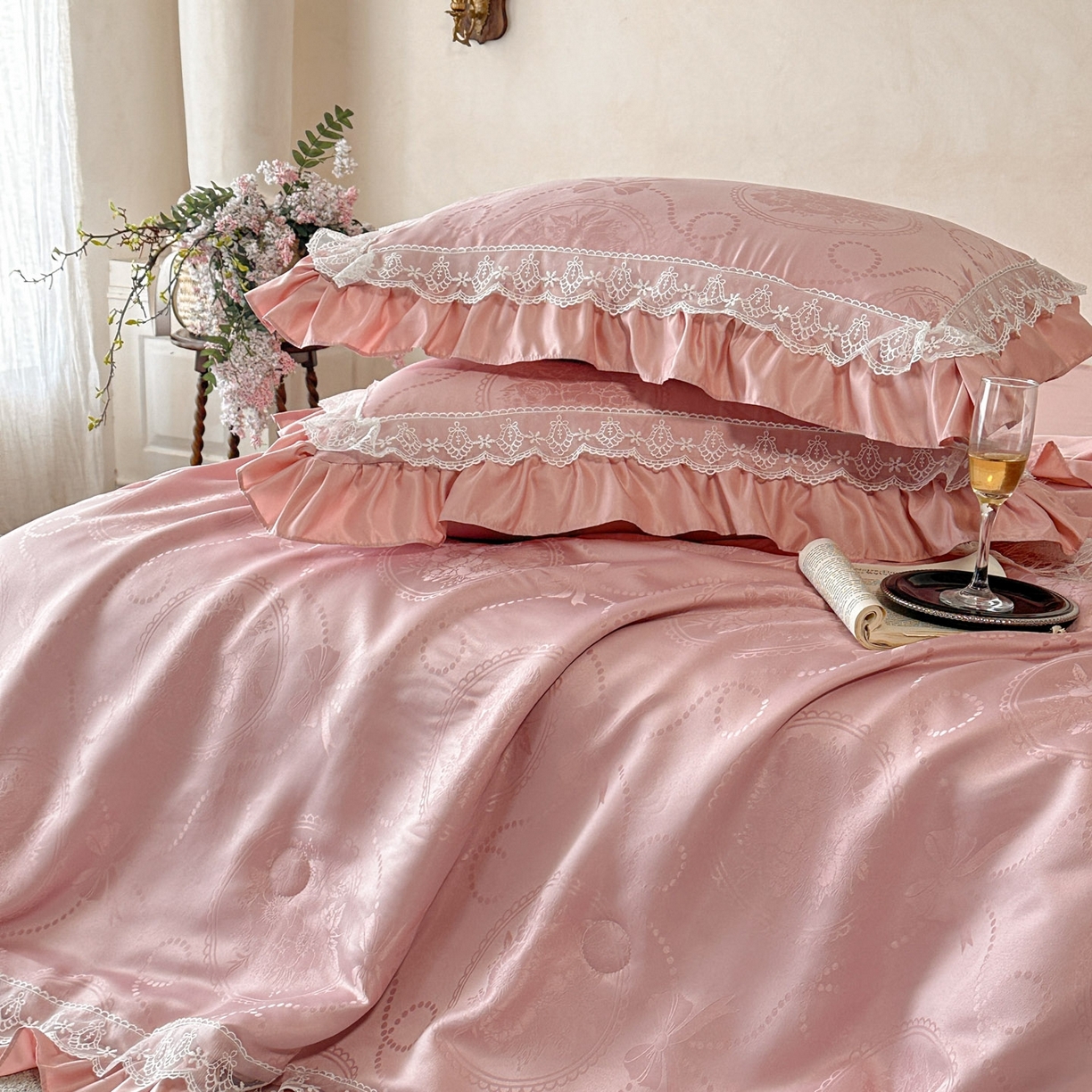 91家纺网 家纺一手货源 找家纺 首尔家纺 2026春夏新款水洗真丝冰丝夏被夏凉被空调被 梦境-豆沙