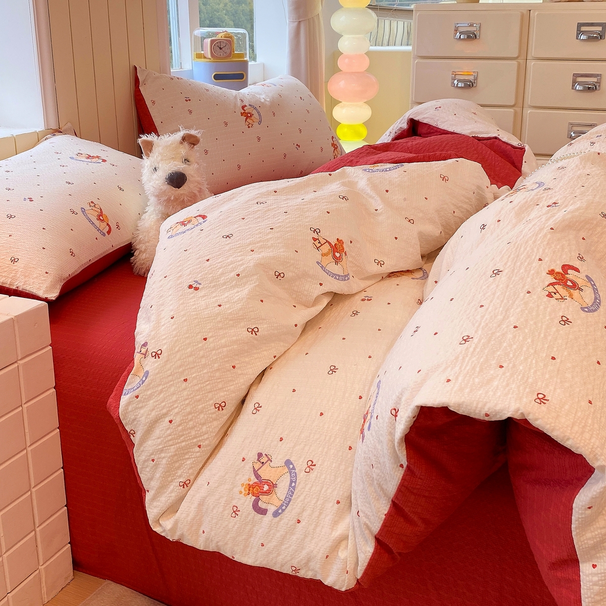 91家纺网 家纺一手货源 找家纺 （总）爱橙家纺（原艾橙家纺） 2026春夏新款A类高品质110克超柔泡芙纱四件套