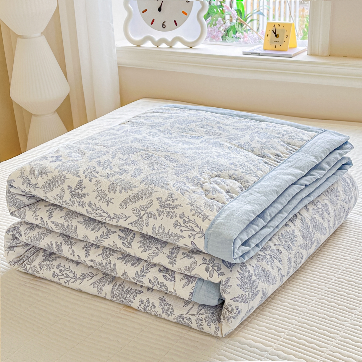 优承佳生活馆 2026新款云感双层纱卡通小清新风格棉花夏被（提供买家秀） 丛间蝶舞