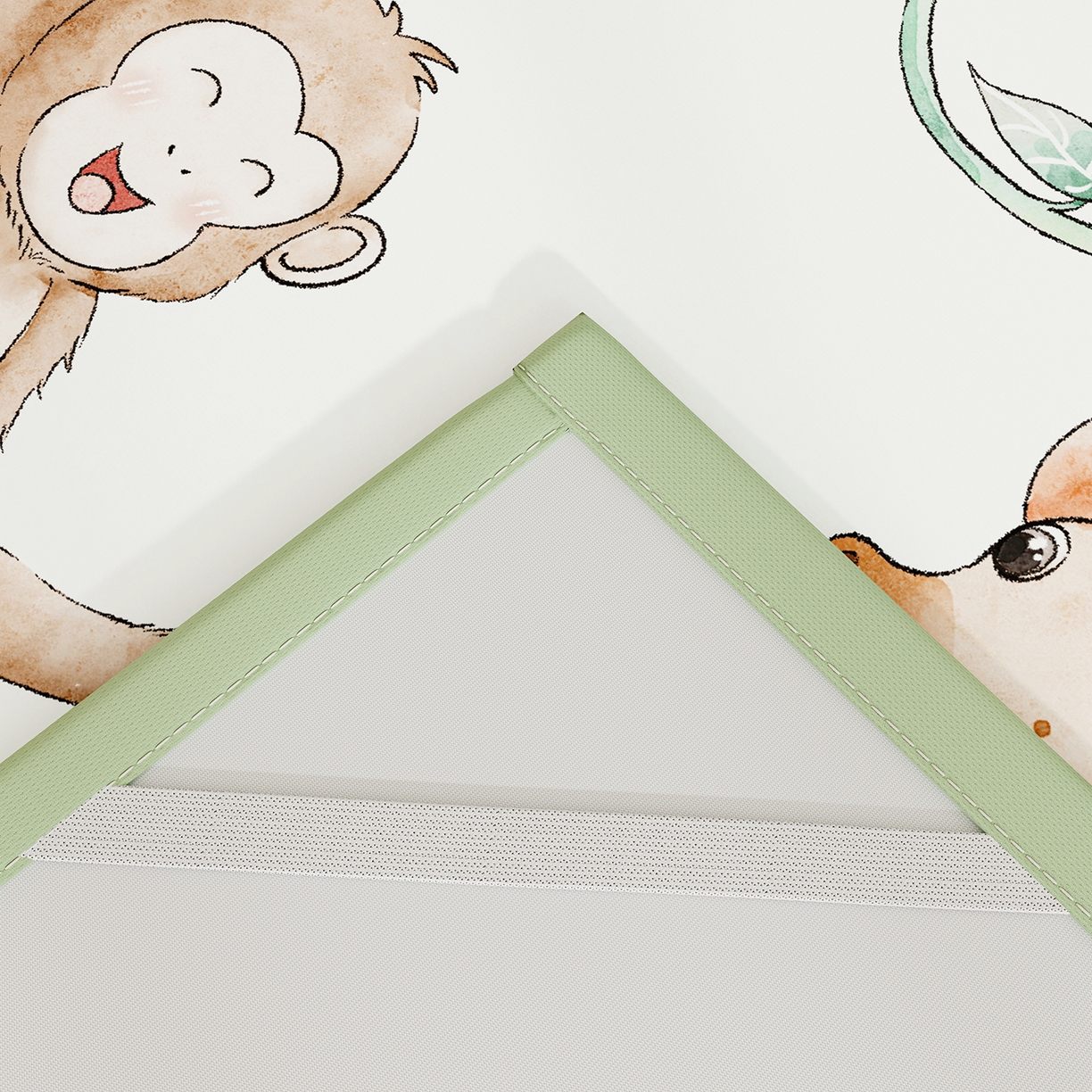 91家纺网 家纺一手货源 找家纺 家品罗兰 2026A类数码印花大版卡通冰丝凉席双人席可机洗学生宿舍空调软席三件套三明治网底 动物乐园