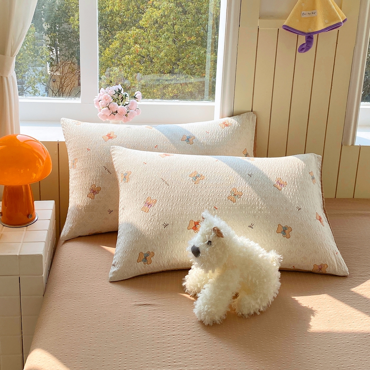 爱橙家纺（原艾橙家纺） 2026春夏新款A类高品质110克超柔泡芙纱四件套 云朵熊