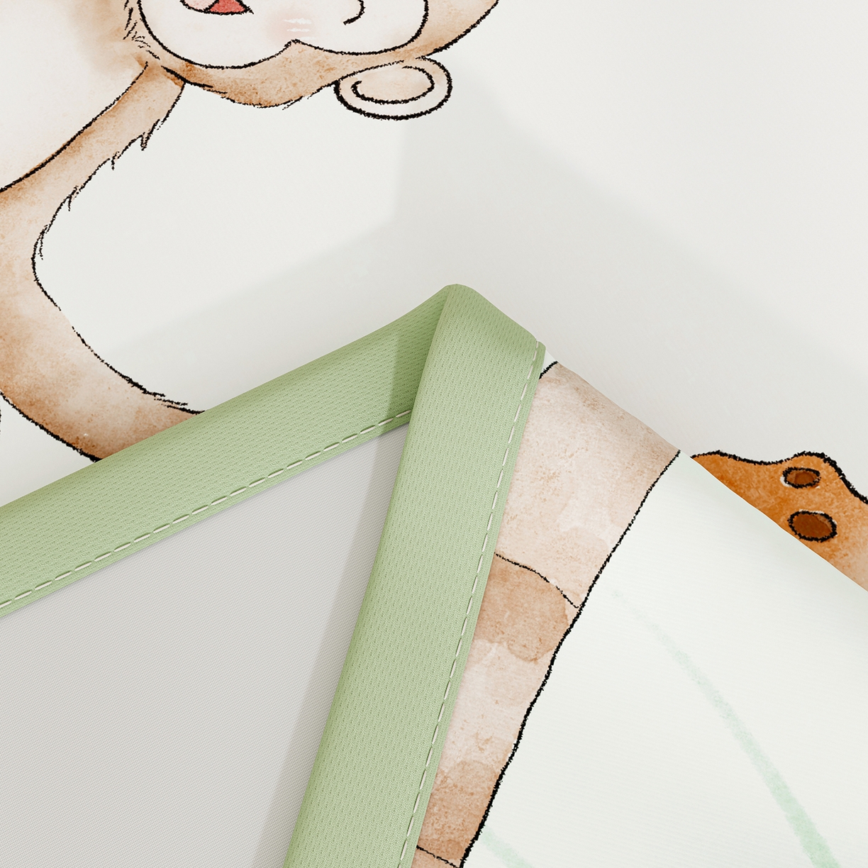 91家纺网 家纺一手货源 找家纺 家品罗兰 2026A类数码印花大版卡通冰丝凉席双人席可机洗学生宿舍空调软席三件套三明治网底 动物乐园