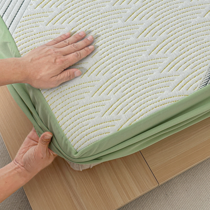 91家纺网 家纺一手货源 找家纺 柏薇 2026新款A类三层纱夹棉学生床笠 学生床笠-春竹