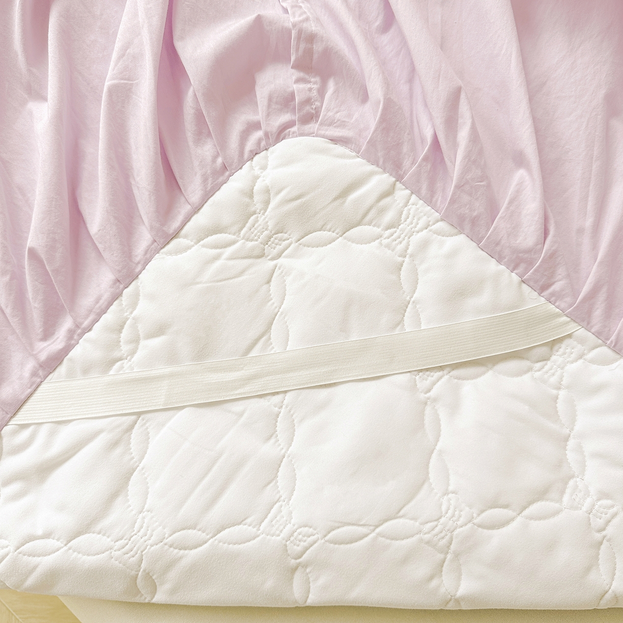 91家纺网 家纺一手货源 找家纺 佳笠家居 2026春夏新款A类韩版全棉水洗棉新疆棉花少女风床裙单件床裙单品单床裙-床拍图 床裙款-星空紫