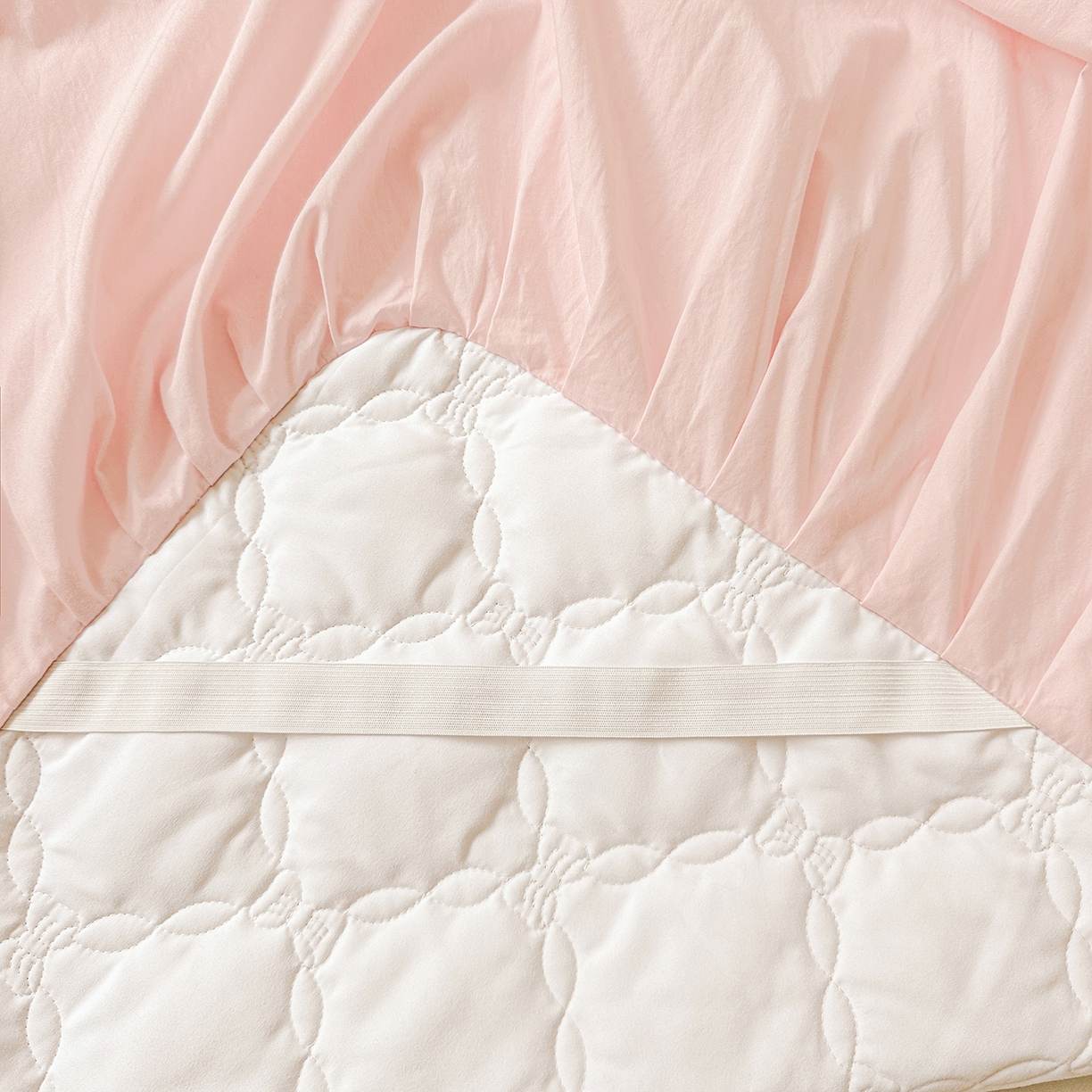 91家纺网 家纺一手货源 找家纺 佳笠家居 2026春夏新款A类韩版全棉水洗棉新疆棉花少女风床裙单件床裙单品单床裙-床拍图 床裙款-芝夏粉