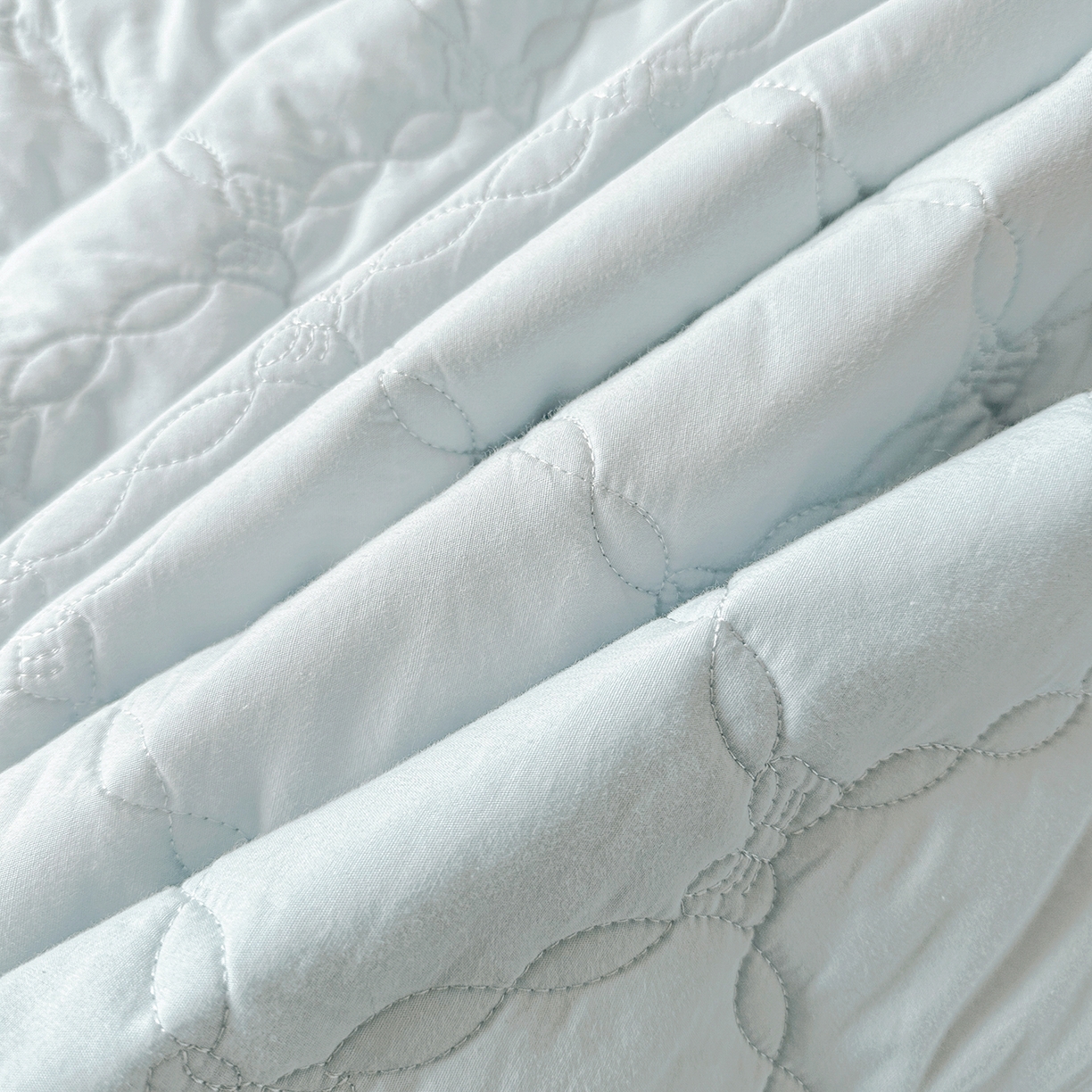 91家纺网 家纺一手货源 找家纺 佳笠家居 2026春夏新款A类韩版全棉水洗棉新疆棉花少女风床裙单件床裙单品单床裙-床拍图 床裙款-晴空蓝