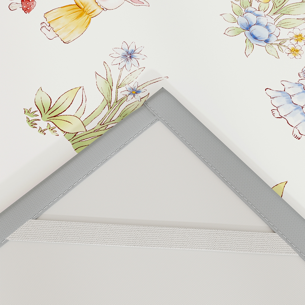 91家纺网 家纺一手货源 找家纺 家品罗兰 2026A类数码印花大版卡通冰丝凉席双人席可机洗学生宿舍空调软席三件套三明治网底 精灵小兔