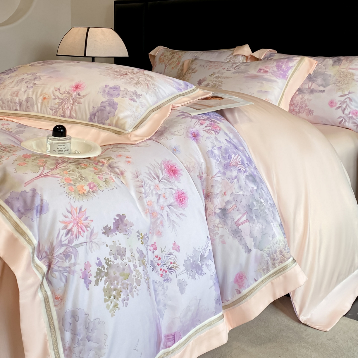 博纳家纺 2026新款林间鹿语系列天丝四件套 早春-珍珠粉