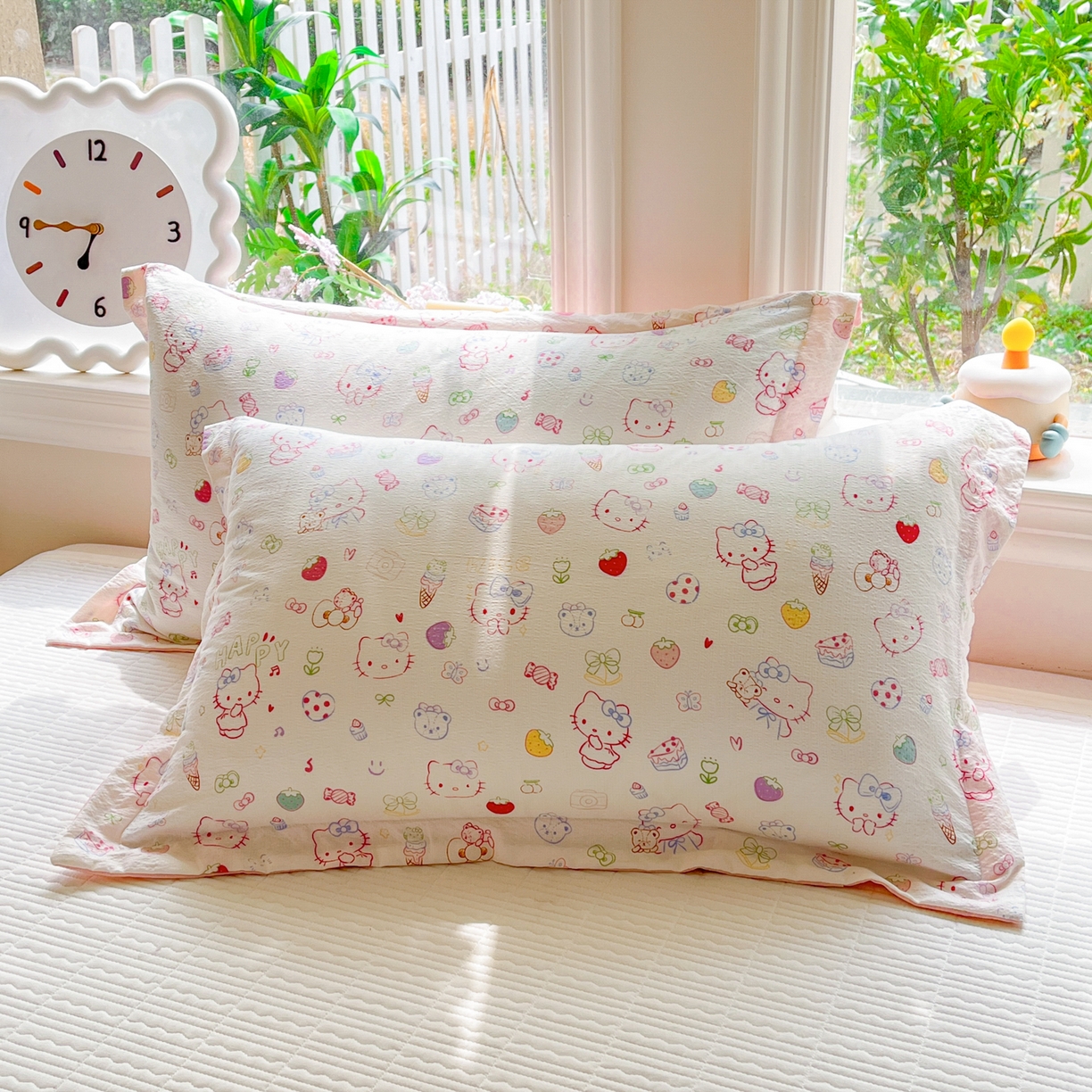 91家纺网 家纺一手货源 找家纺 优承佳生活馆 2026新款云感双层纱卡通小清新风格棉花夏被（提供买家秀） 日常猫猫