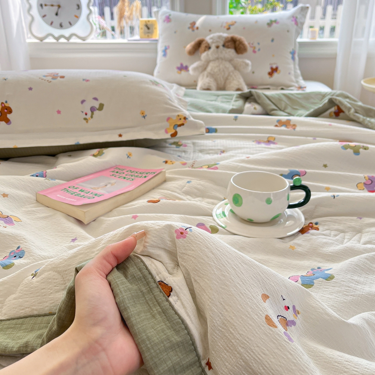 91家纺网 家纺一手货源 找家纺 优承佳生活馆 2026新款云感双层纱卡通小清新风格棉花夏被（提供买家秀） 童话小马