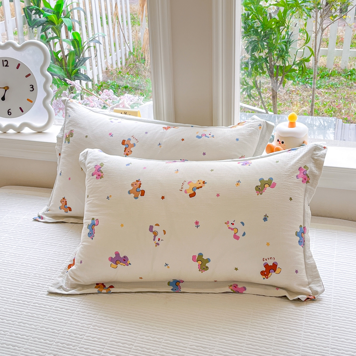 91家纺网 家纺一手货源 找家纺 优承佳生活馆 2026新款云感双层纱卡通小清新风格棉花夏被（提供买家秀） 童话小马