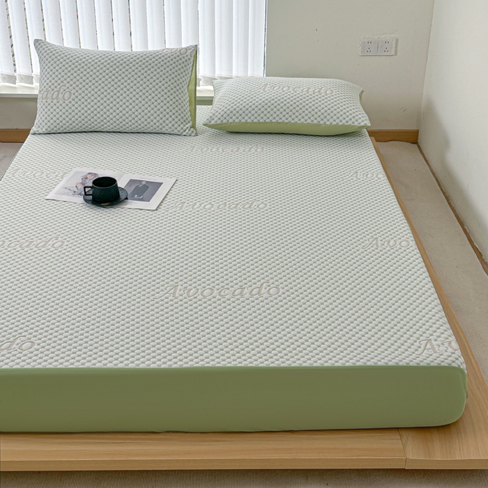 91家纺网 家纺一手货源 找家纺 （总）柏薇 2026新款A类三层纱夹棉床笠