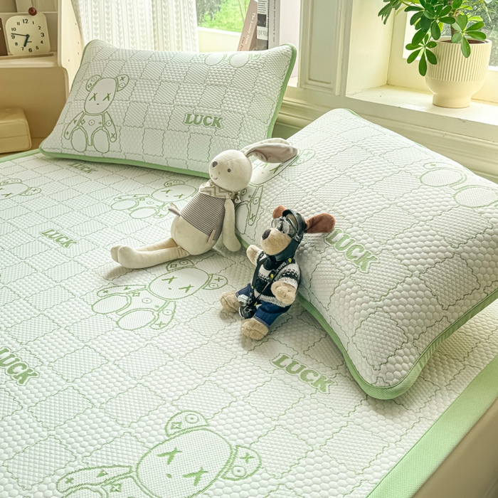 91家纺网 家纺一手货源 找家纺 2026新款冰豆豆凉席三件套学生宿舍夏季软席可机洗单双人空调软凉席