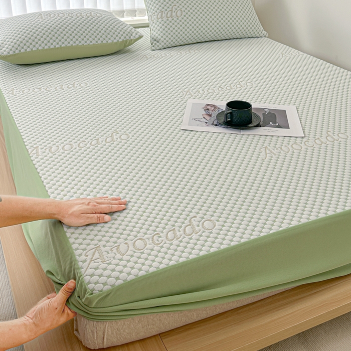 柏薇 2026新款A类三层纱夹棉床笠 三层纱床笠-素雅   