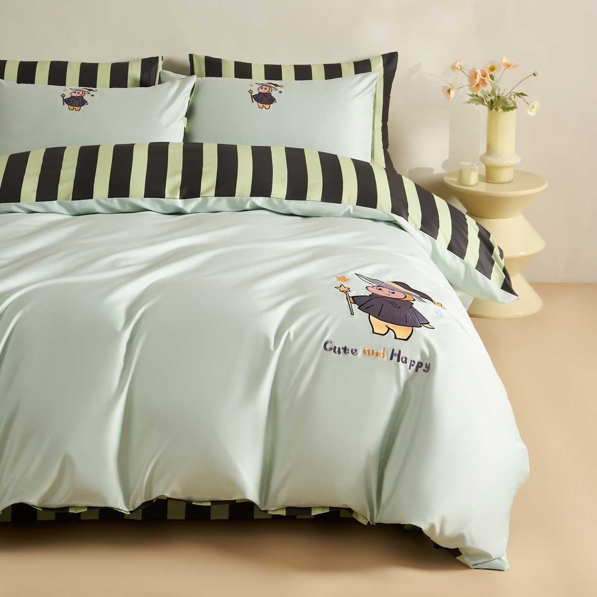 91家纺网 家纺一手货源 找家纺 （总）慕尚家纺 2026春夏新款全棉纯棉50s贡缎绣花四件套