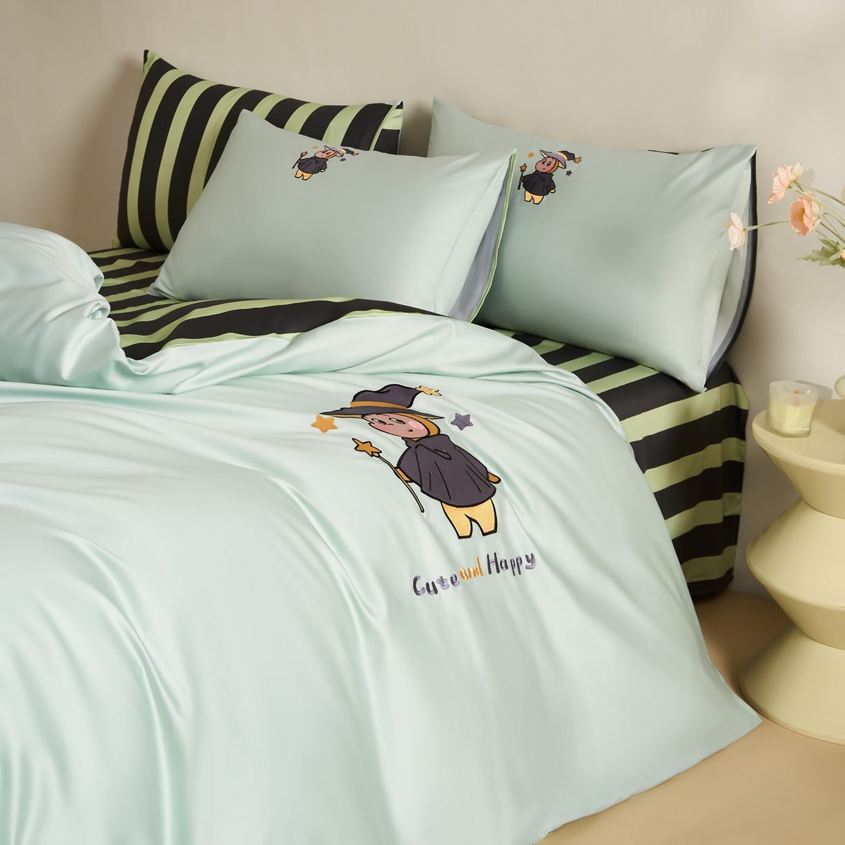 91家纺网 家纺一手货源 找家纺 （总）慕尚家纺 2026春夏新款全棉纯棉50s贡缎绣花四件套