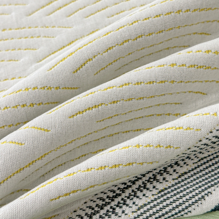 91家纺网 家纺一手货源 找家纺 柏薇 2026新款A类三层纱夹棉床笠 三层纱床笠-春竹