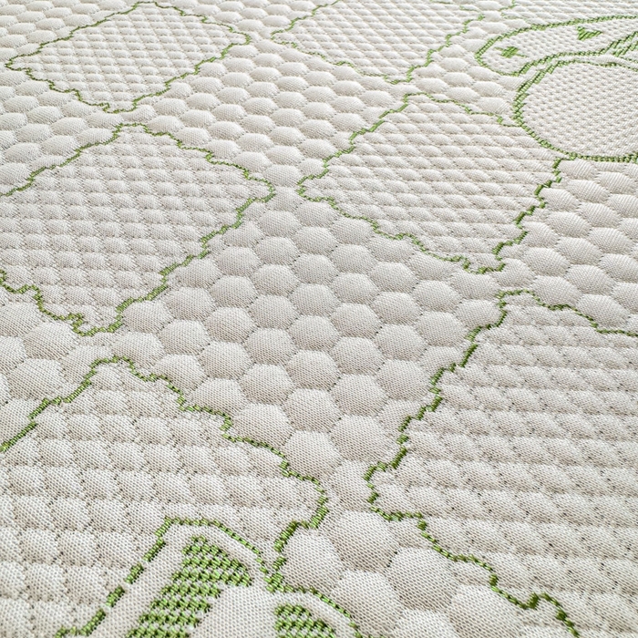 91家纺网 家纺一手货源 找家纺 爱屋及屋 2026新款冰豆豆提花凉席 草绿