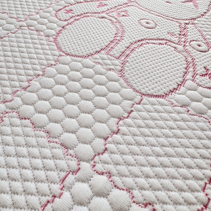 91家纺网 家纺一手货源 找家纺 爱屋及屋 2026新款冰豆豆提花凉席 粉玉