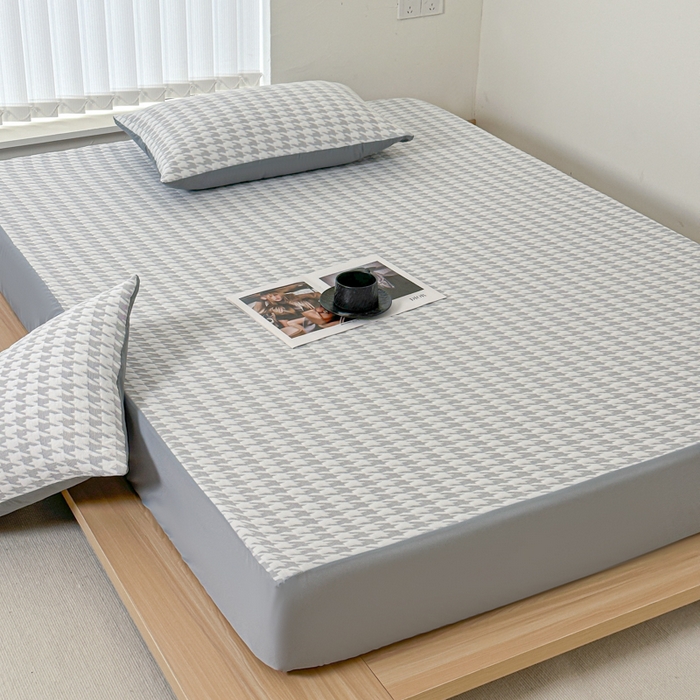 91家纺网 家纺一手货源 找家纺 柏薇 2026新款A类三层纱夹棉床笠 三层纱床笠-涵雁