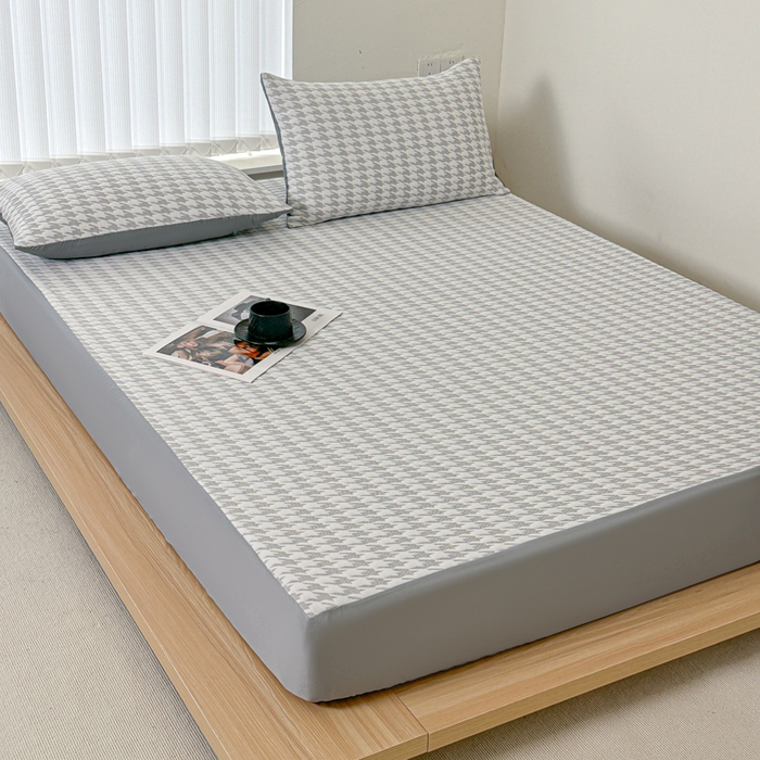 91家纺网 家纺一手货源 找家纺 柏薇 2026新款A类三层纱夹棉床笠 三层纱床笠-涵雁