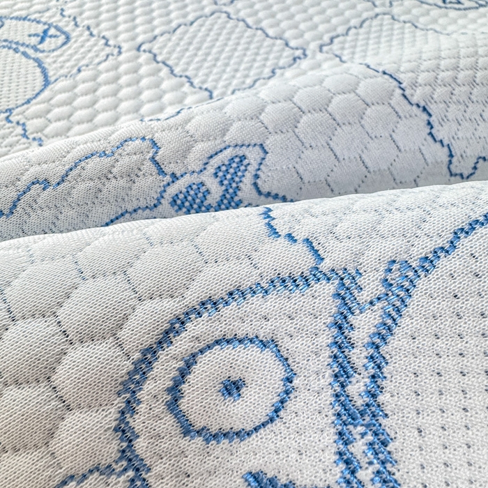 91家纺网 家纺一手货源 找家纺 爱屋及屋 2026新款冰豆豆提花凉席 天蓝