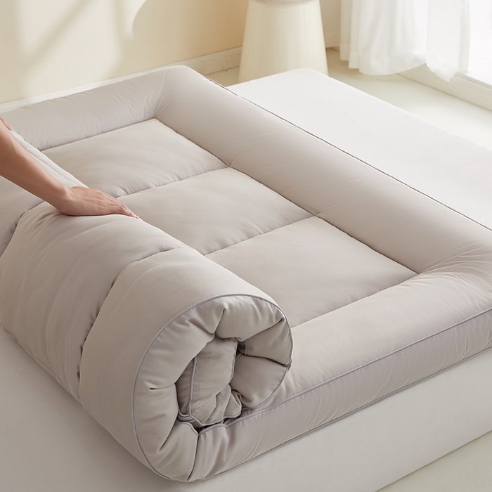 91家纺网 家纺一手货源 找家纺 蓝冰家纺 2026新款灰色立体床垫