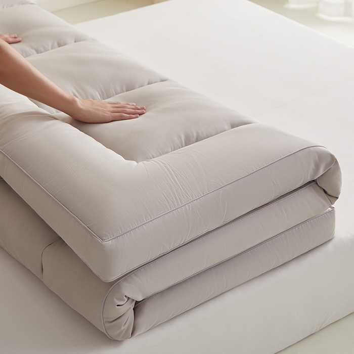 91家纺网 家纺一手货源 找家纺 蓝冰家纺 2026新款灰色立体床垫