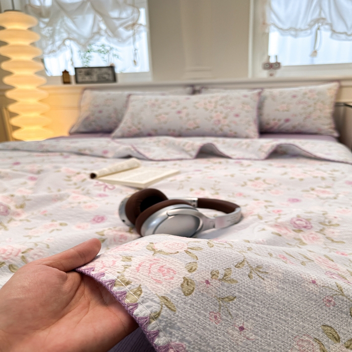 91家纺网 家纺一手货源 找家纺 （总）诺梵 2026新款高克重泡芙纱夏凉被四件套单夏被