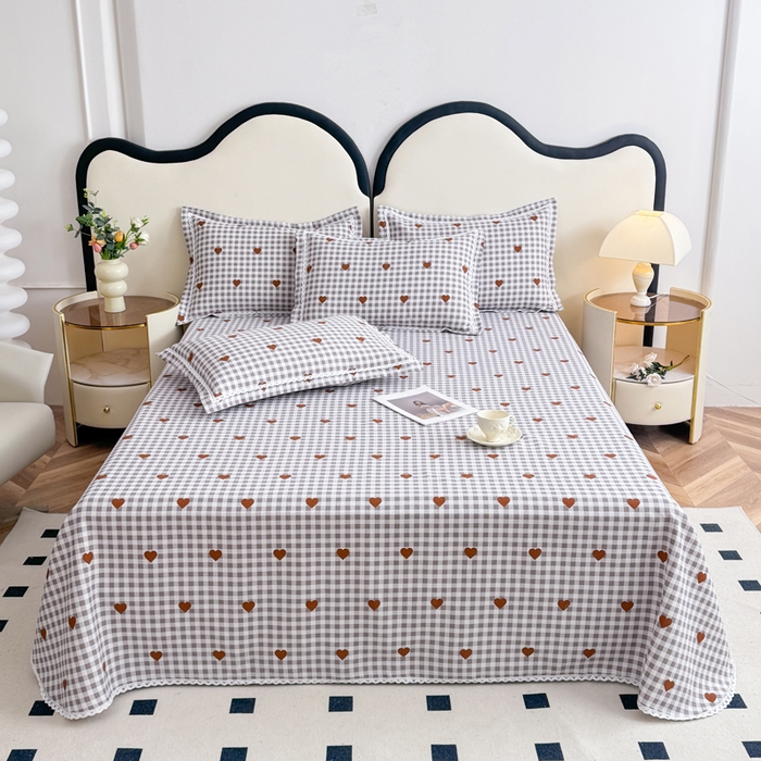 91家纺网 家纺一手货源 找家纺 （总）仟网汇 2026新款老粗布蕾丝花边凉席席子三件套（无纺布手提包装）