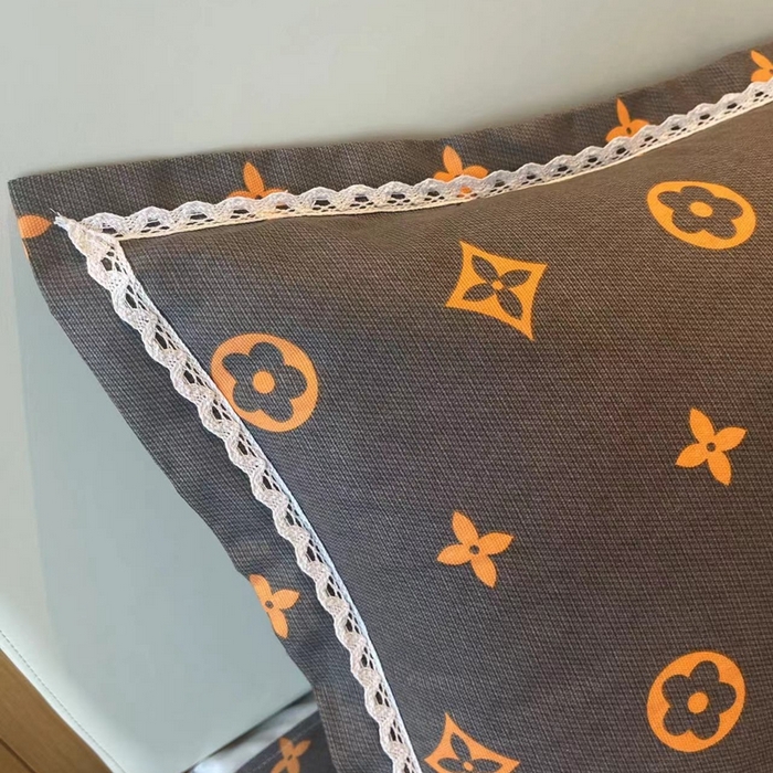 91家纺网 家纺一手货源 找家纺 仟网汇 2026新款老粗布蕾丝花边凉席席子三件套（无纺布手提包装） 欧美风尚-棕