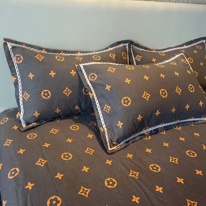 91家纺网 家纺一手货源 找家纺 仟网汇 2026新款老粗布蕾丝花边凉席席子三件套（无纺布手提包装） 欧美风尚-棕