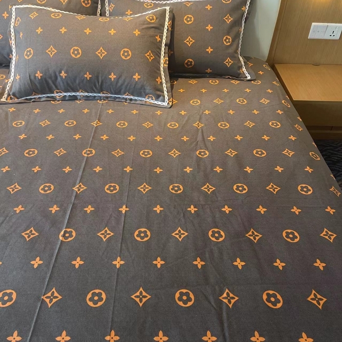 91家纺网 家纺一手货源 找家纺 仟网汇 2026新款老粗布蕾丝花边凉席席子三件套（无纺布手提包装） 欧美风尚-棕